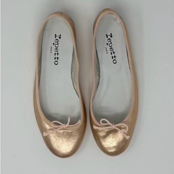 Repetto French CENDRILLON BALLET FLATS. Rose gold. French size 37. New no box. - Picture 2 of 4